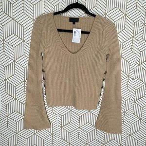 Intermix Haley Vneck bell sleeves sweater